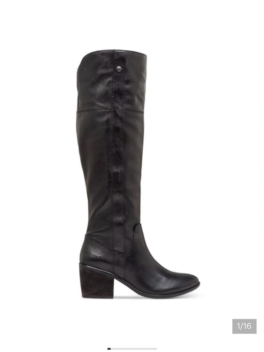 Vince Camuto Black Knee-High Leather Boots